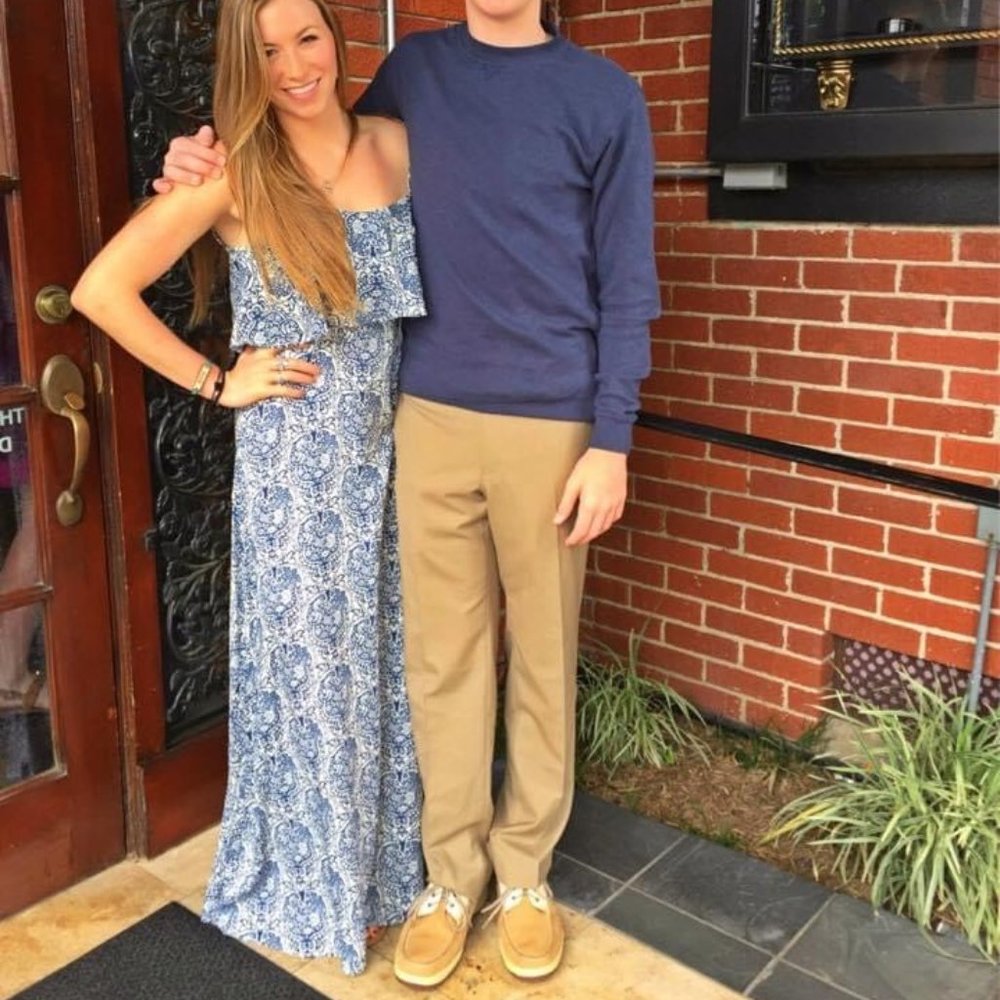 Chelsea & Violet blue and white sundress, XS